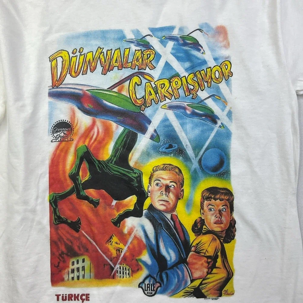 The War Of‎ The Worlds Movie T Shirt Turkey Y2K Worlds Collide Martian Lale Film
